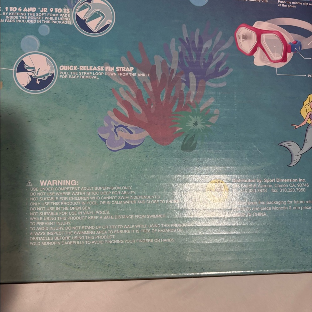 Body Glove Mermaid Monofin and Mask NIB - Picture 11 of 11